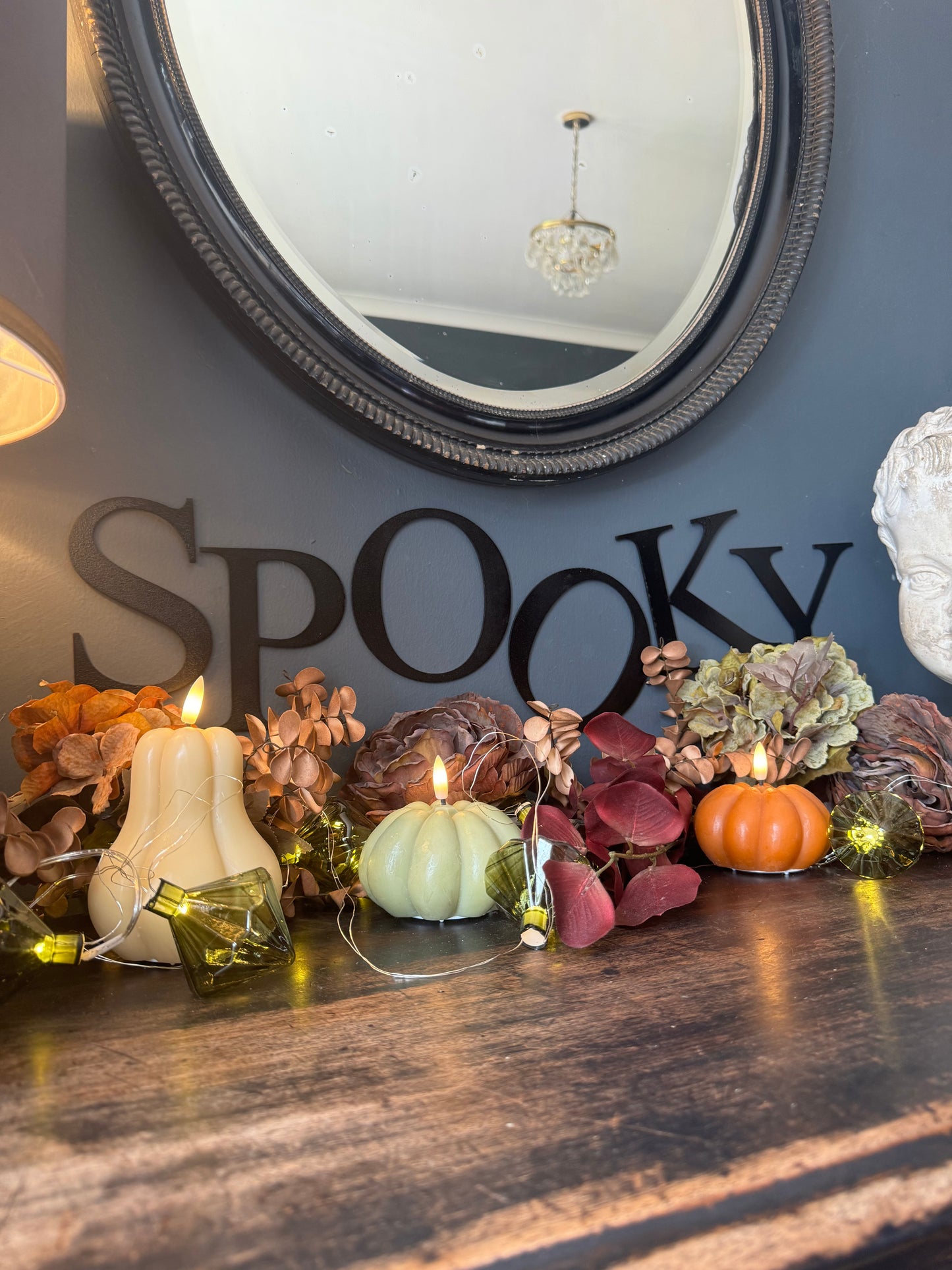 Halloween Decorations 5" or 12" Black Metal Alphabet Letters SPOOKY Personalised Gift Present Mantelpiece Decor, Reusable Decorations