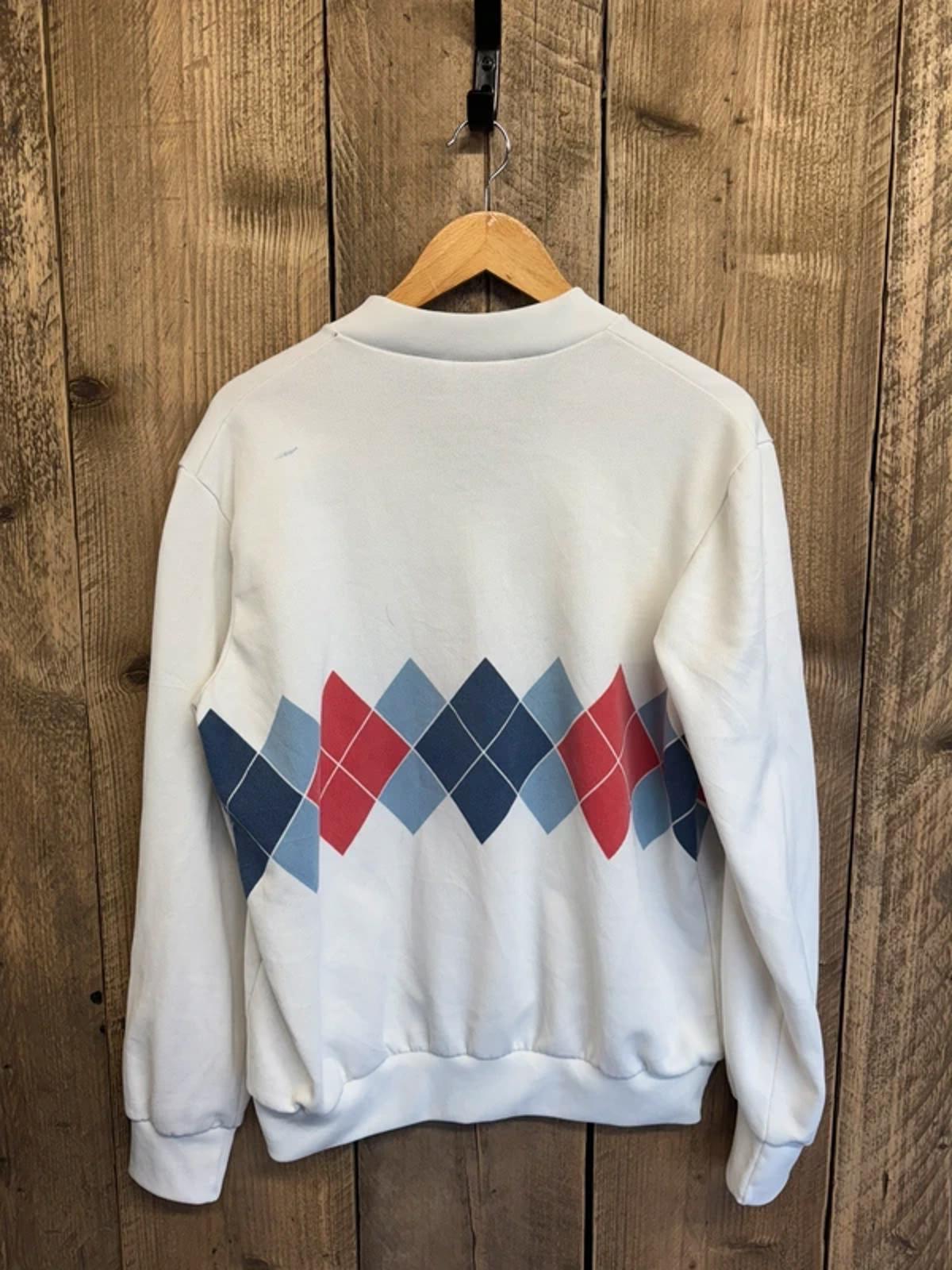 Vintage Adidas Ivan Lendl Argyle Jumper Top Large Made In France Ventex