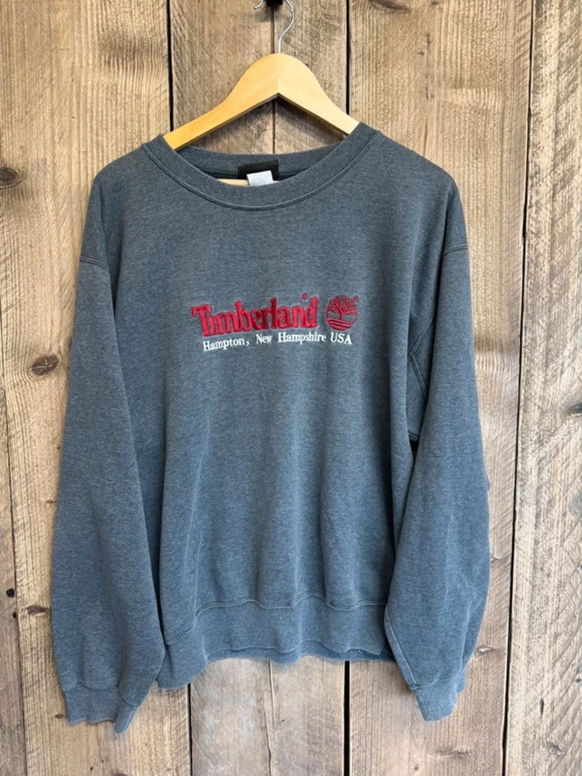 Vintage 90s Spell Out Timberland Jumper Sweatshirt Large