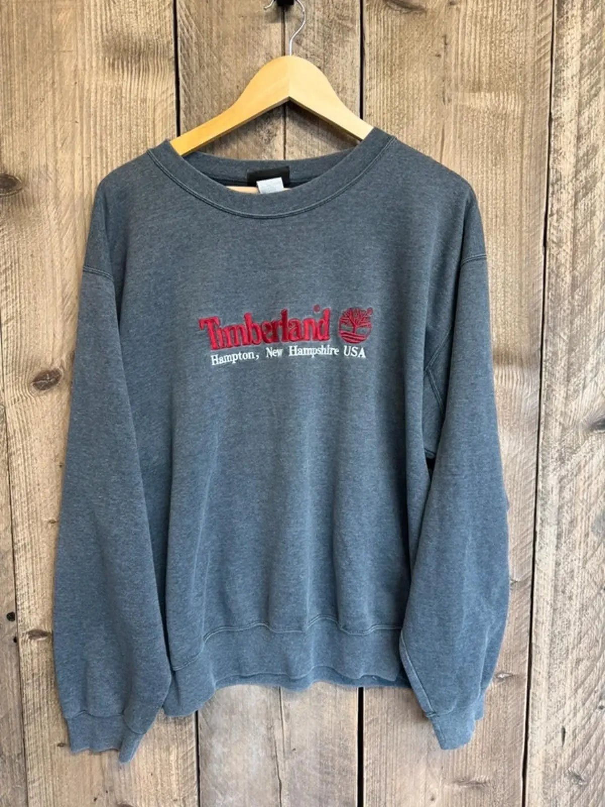 Vintage 90s Spell Out Timberland Jumper Sweatshirt Large Timberland