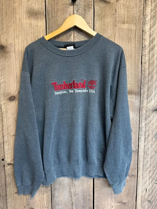 Vintage 90s Spell Out Timberland Jumper Sweatshirt Large Timberland
