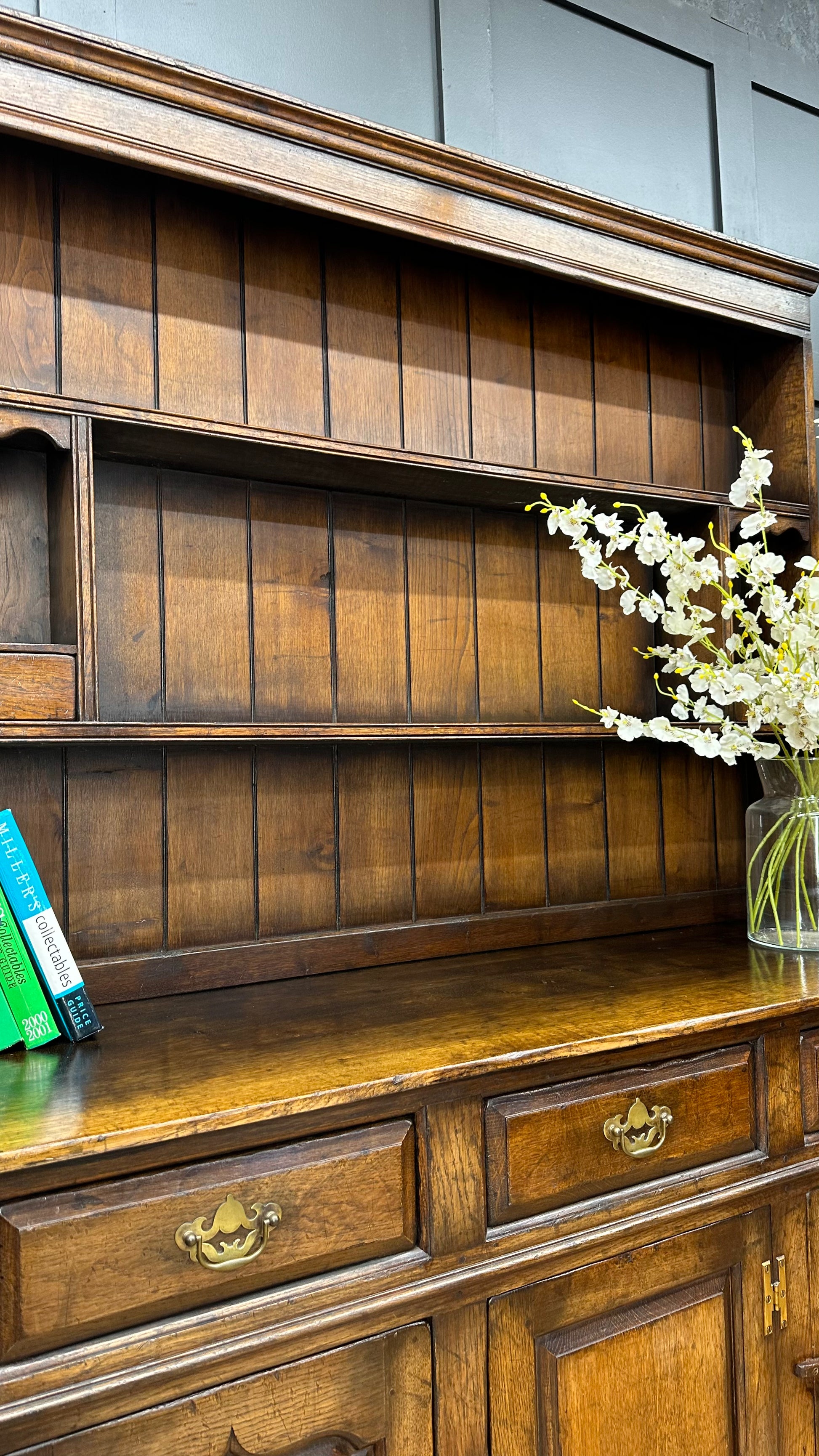 Large antique sales oak welsh dressers