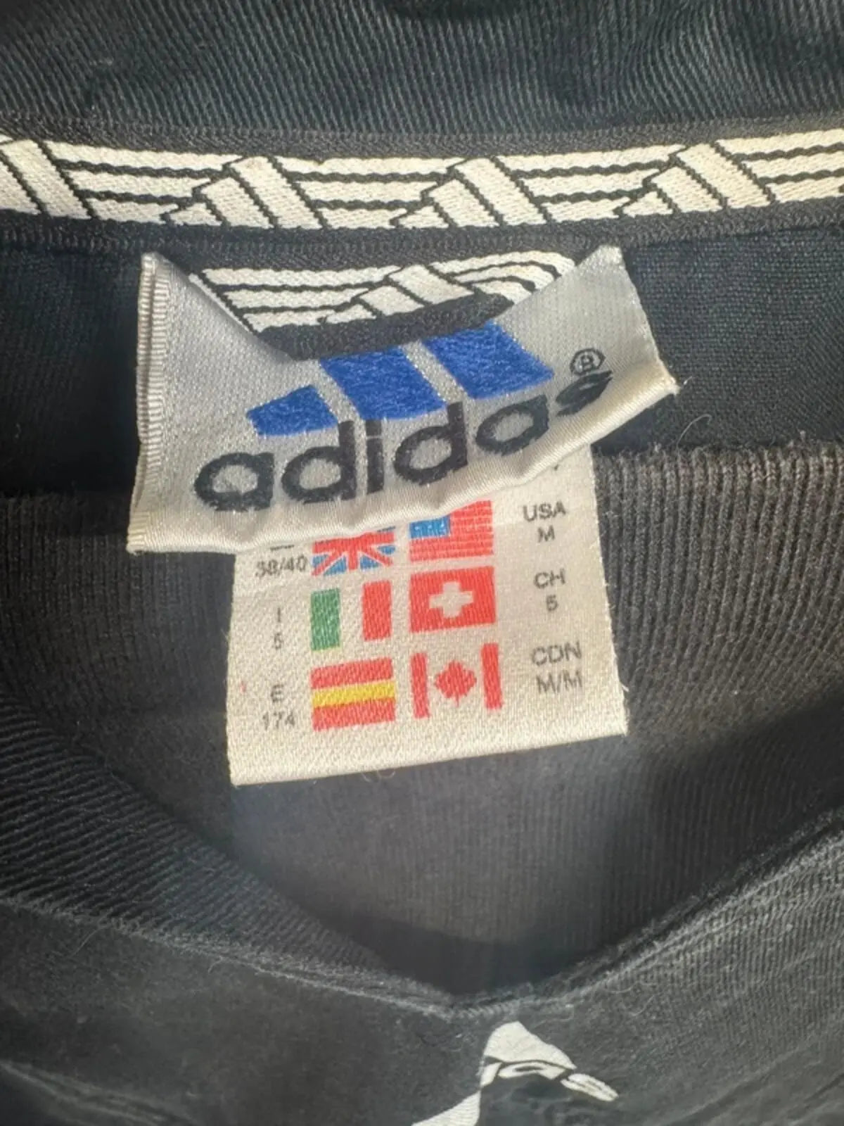 Vintage classic 90s Adidas Drill Tracksuit Top Men’s Medium oasis Festival #327 adidas