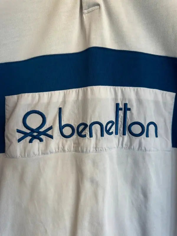 Vintage men’s Benetton Rugby Shirt Top jumper sweater Football Casuals #404