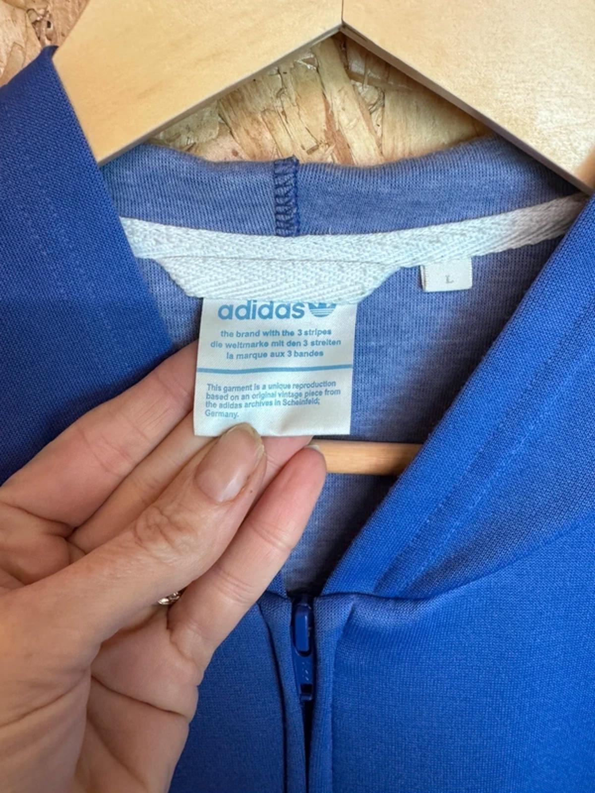 Vintage Adidas originals tracksuit top , hoody, retro , Large #196