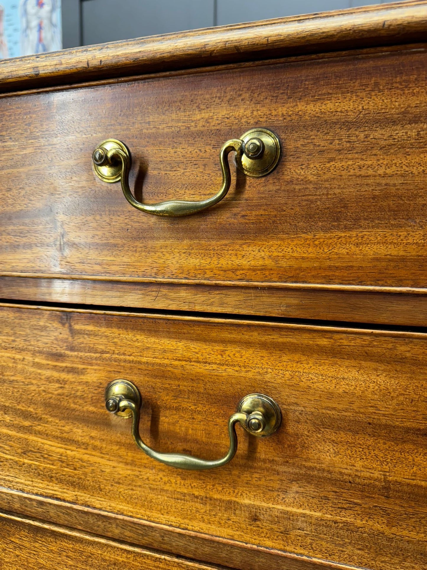 Antique Georgian Mahogany Chest of Drawers – Bedroom Dresser Storage Cabinet