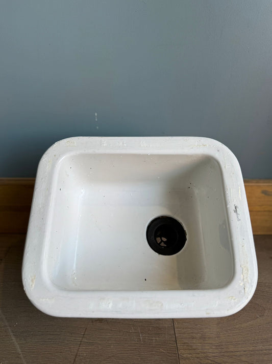 Vintage Twyfords Rectangular Sink – Reclaimed Ceramic Basin 34cm Utility/Lab