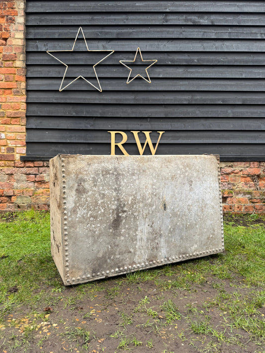 Riveted Galvanised Trough Planter /  Raised Flower Bed Plant Olive Tree Pot Z6 RUSTIC WAREHOUSE NORFOLK