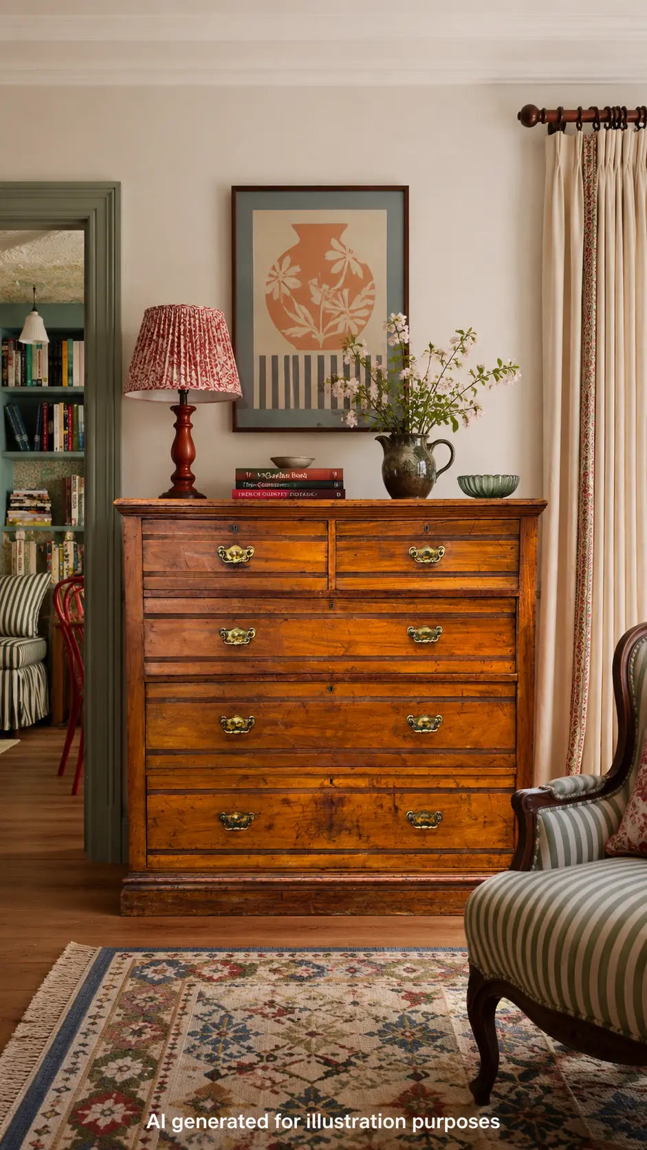 Antique Large Walnut Chest of Drawers Bedroom Storage Furniture Country House RUSTIC WAREHOUSE NORFOLK