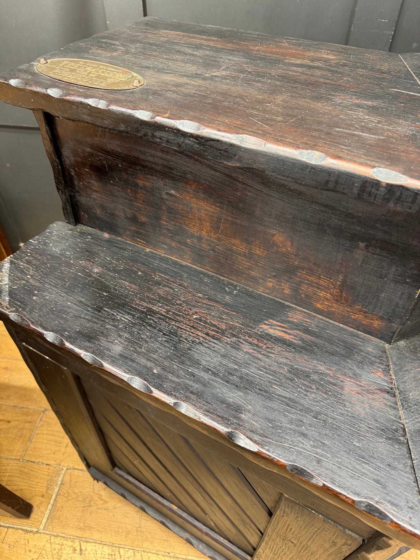 Rustic Solid Pine Home Bar Pub Counter Drinks Cabinet Cocktail Bar Unit