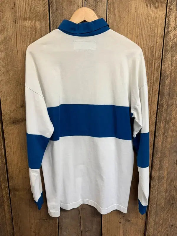 Vintage men’s Benetton Rugby Shirt Top jumper sweatshirt Medium #502