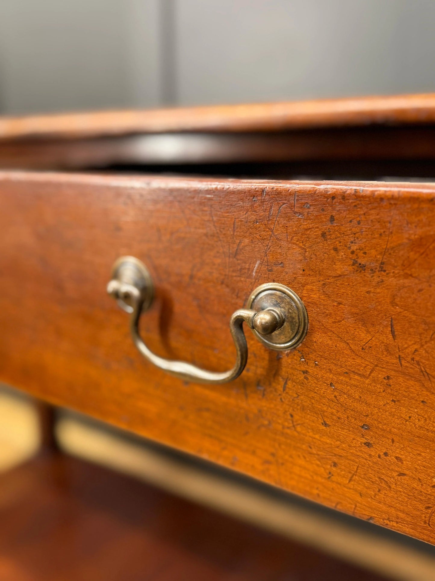 Antique Cherry Wood Dresser Base Console Sideboard Table 2 Drawer Pot Board RUSTIC WAREHOUSE NORFOLK