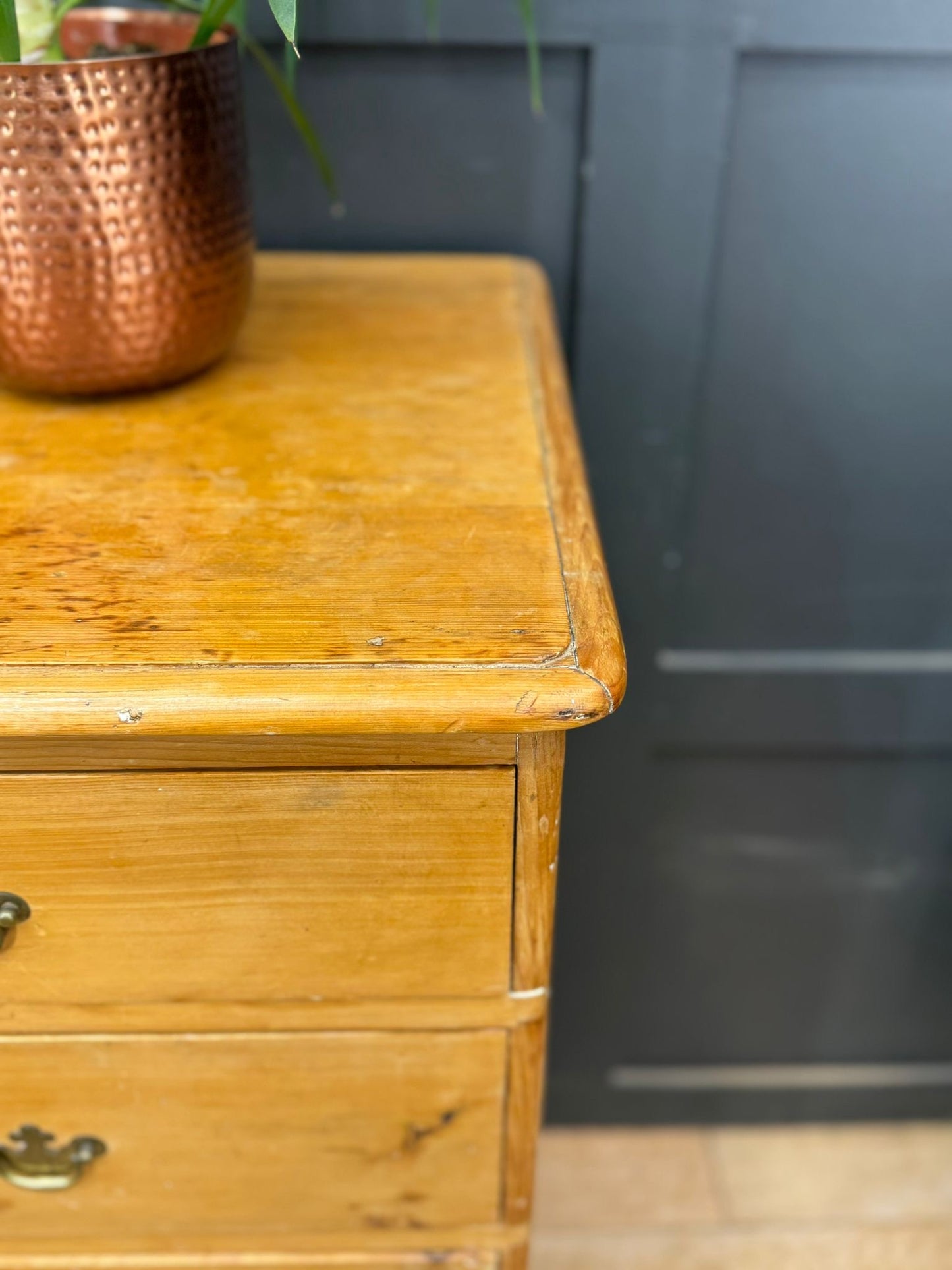 Mid Victorian Rustic Pine Chest of Drawers | Antique Farmhouse Bedroom Storage
