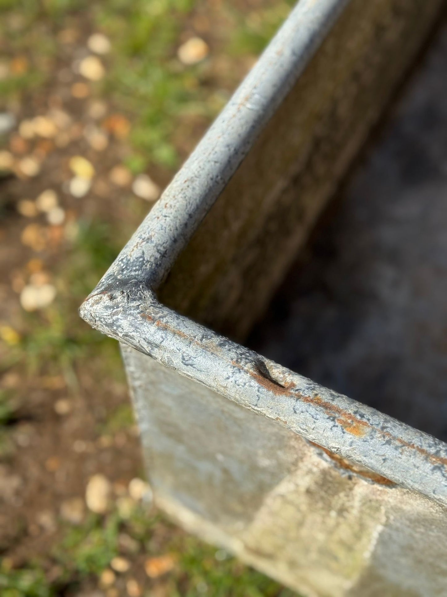 Reclaimed Galvanised Trough Large Planter /  Raised Flower Bed Plant Tree Pot E2