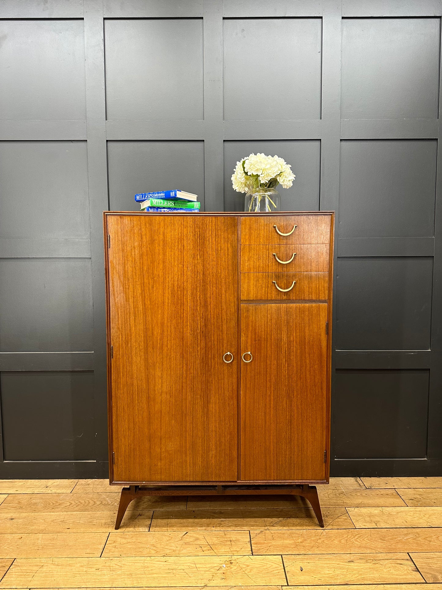 Vintage Retro Teak Wardrobe / Gentleman’s Wardrobe / Storage Cupboard / Bedroom
