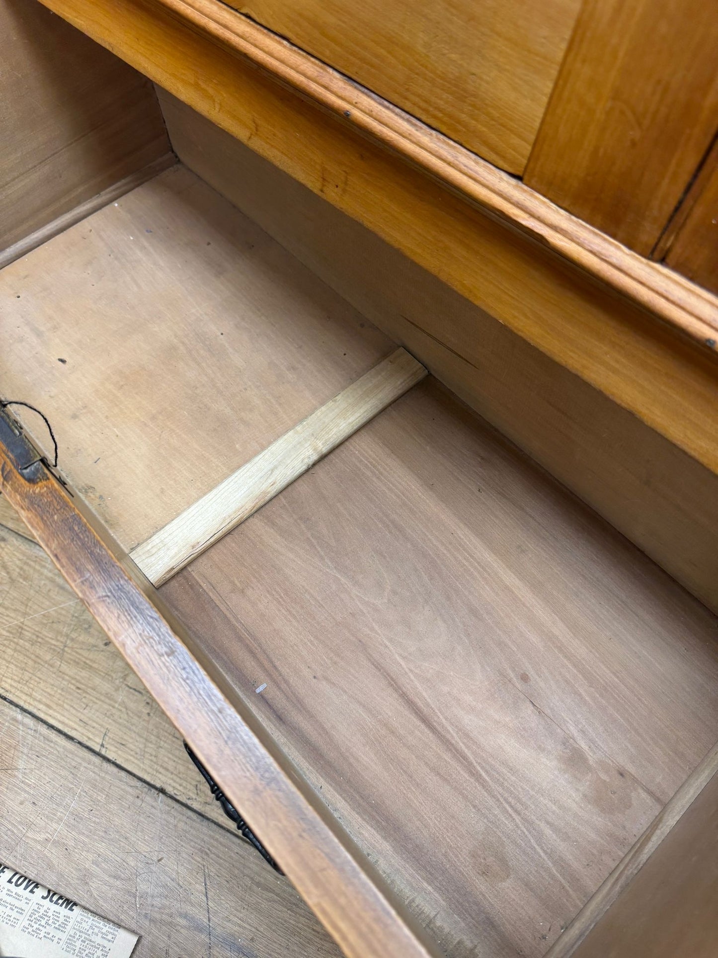 Antique Satinwood Wardrobe with Mirror Door & Drawer – Art Nouveau c1900