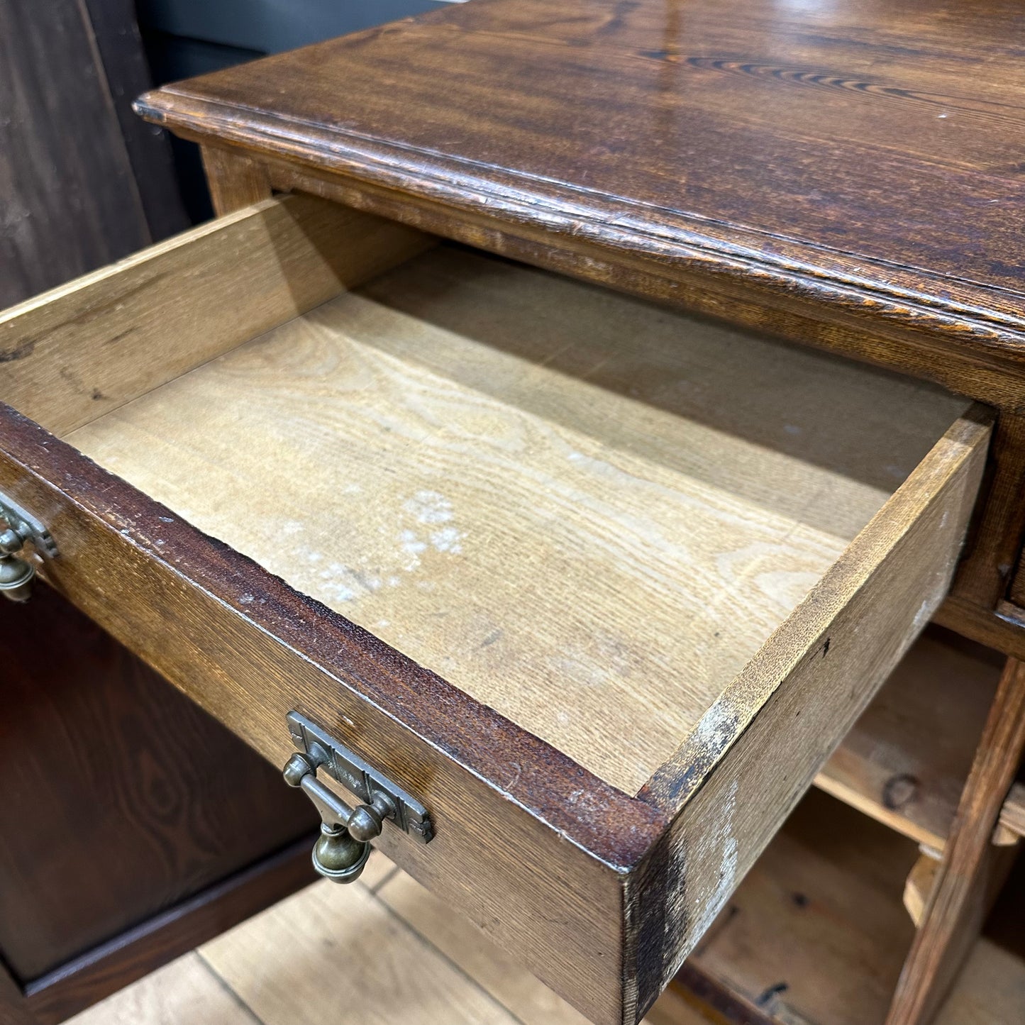 Antique Oak Sideboard / Storage Cabinet / Buffet Server / Oak Cupboard