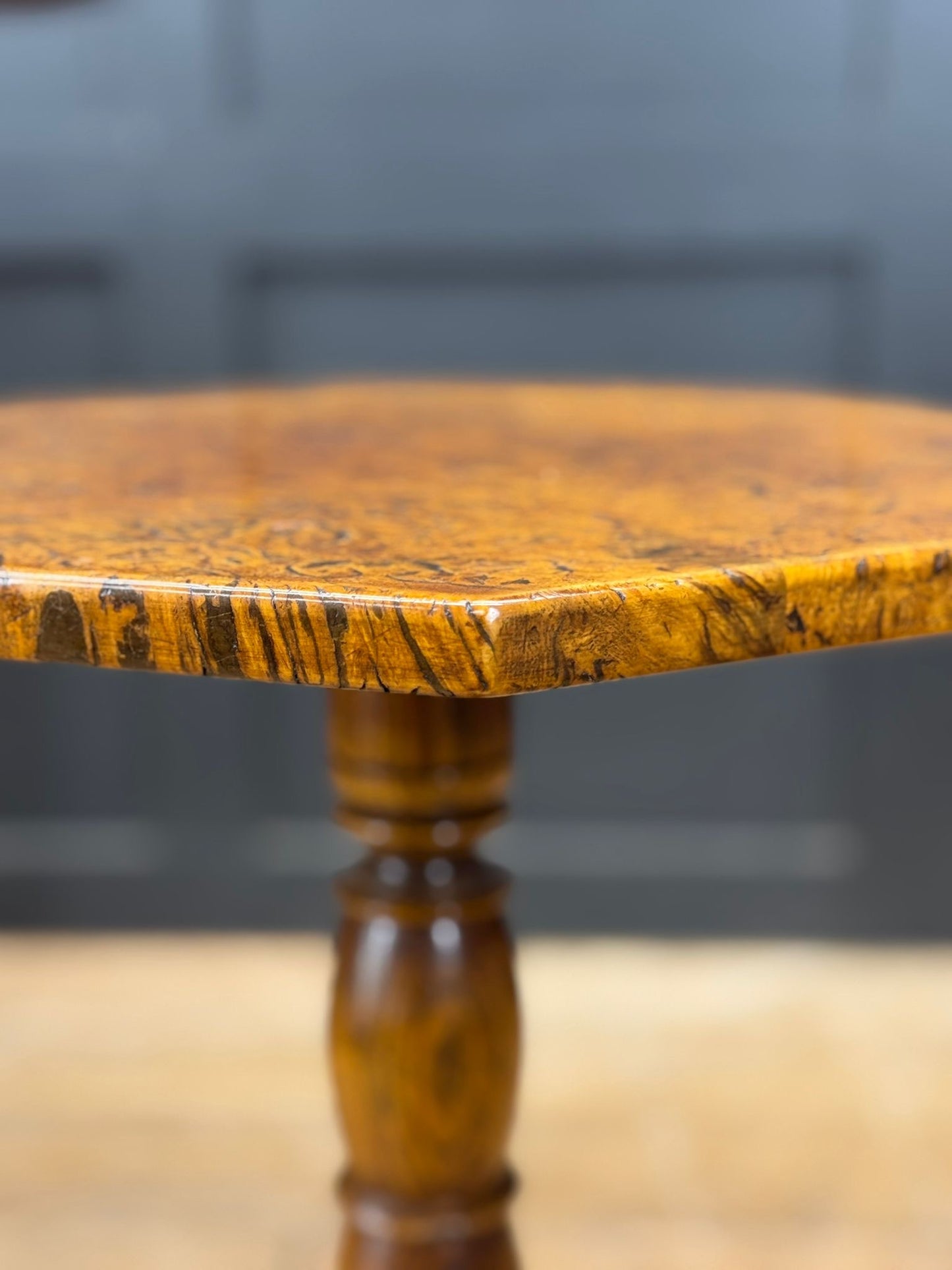 Trio of Vintage Burr Oak Wine Tables English Oak Side Lamp Tables Stunning!