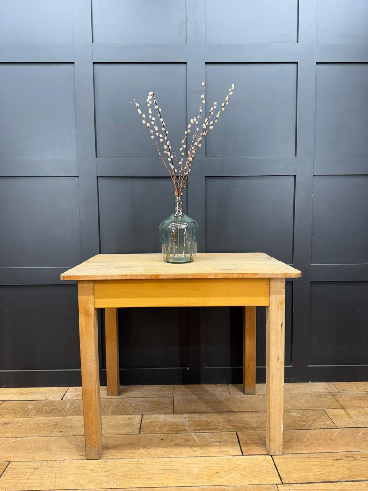 Mid Century British Military Pine Utility Kitchen Prep Table / Knockdown Table / Desk