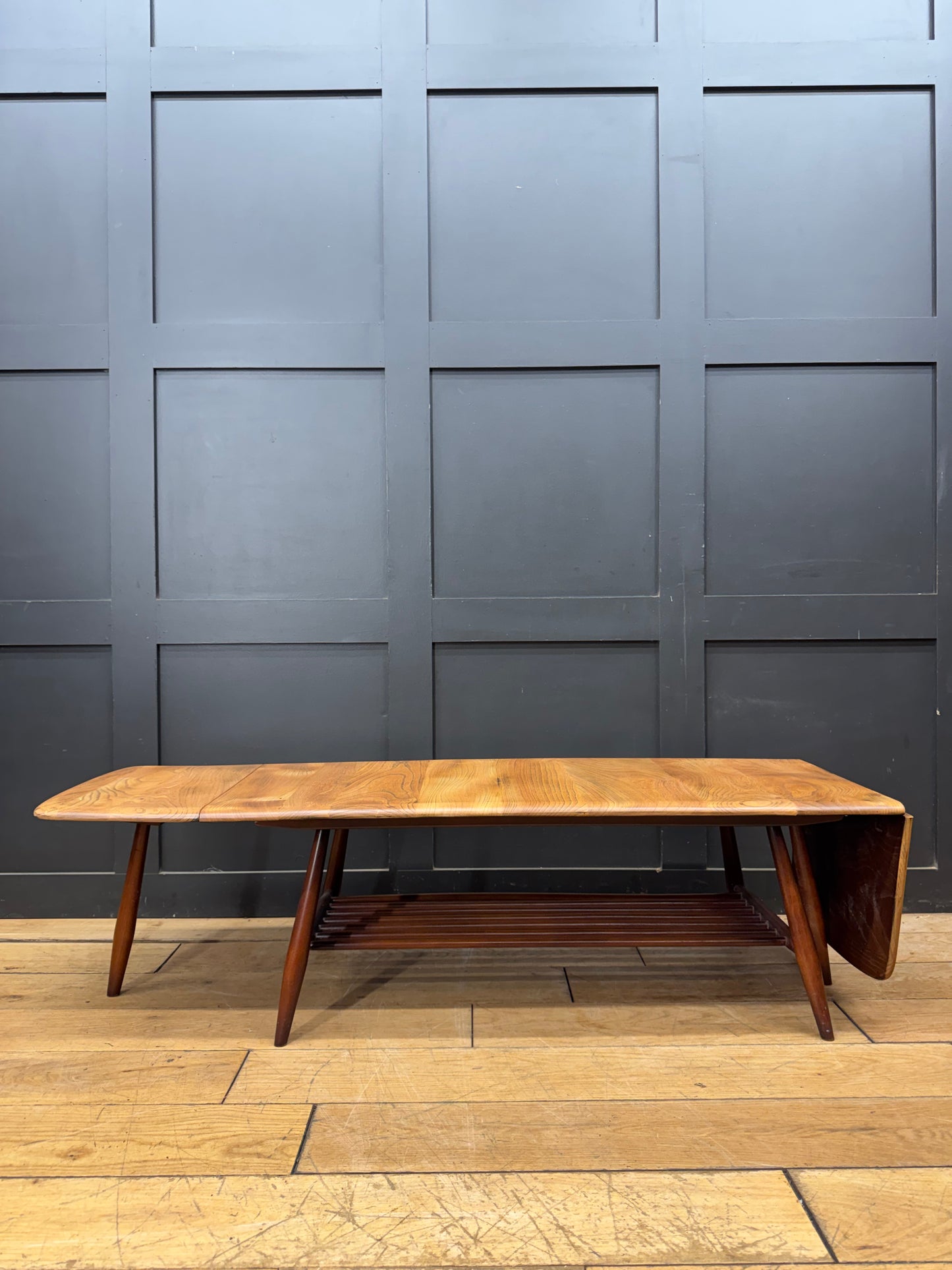 Ercol Model 456 Elm Drop Leaf Coffee Table / Mid Century / Supper Table
