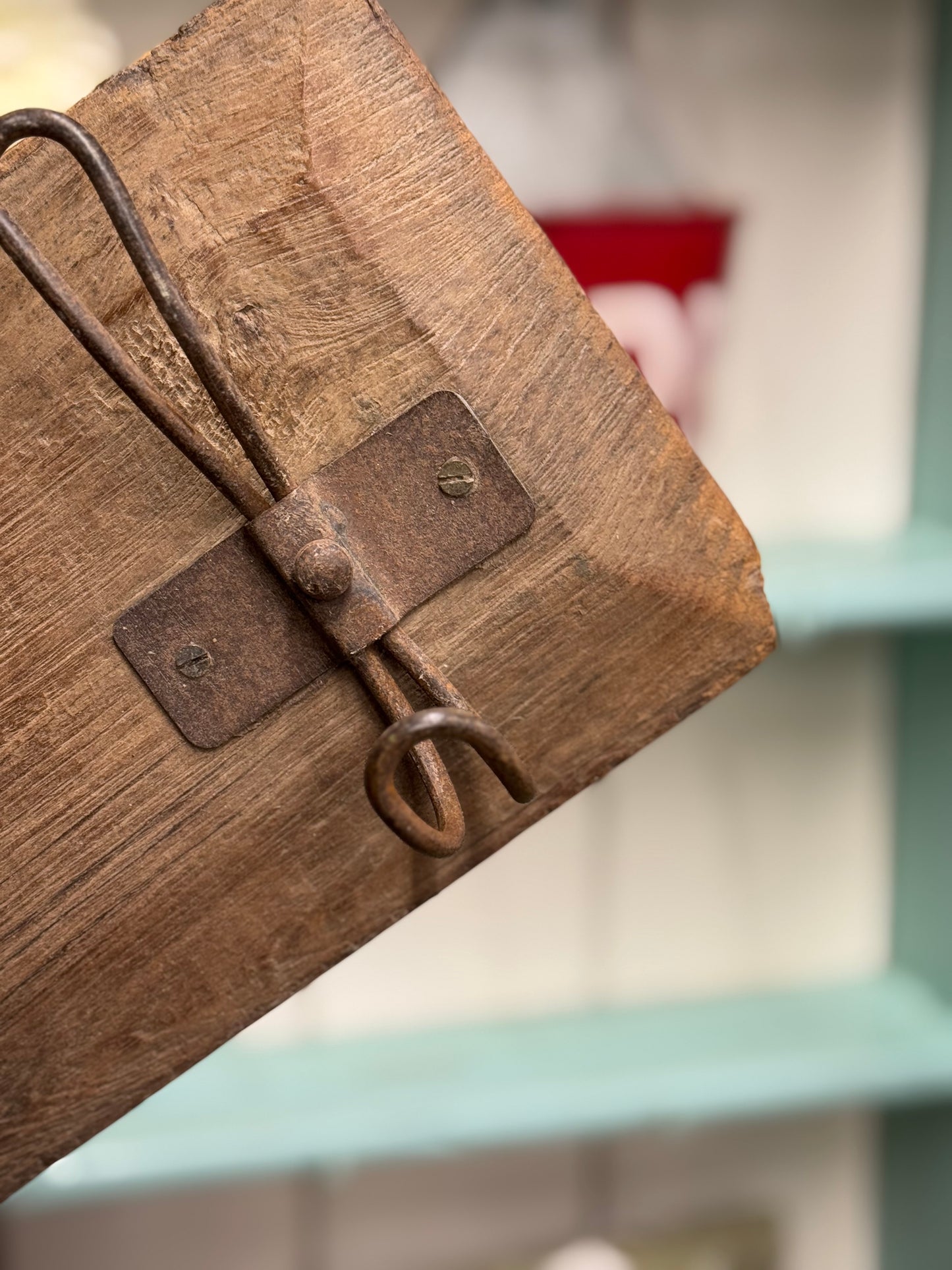 Reclaimed Wooden Coat Hooks / Vintage Rustic Coat Pegs / 4 Hook Coat Hat Rack O