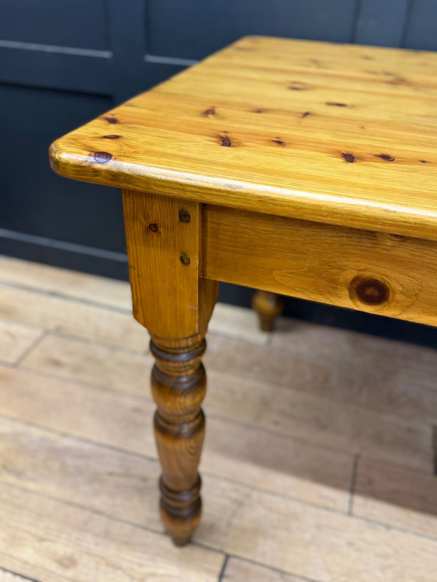 Large Vintage Pine Dining Table  / Farmhouse Kitchen Table 6-8 Rustic Furniture