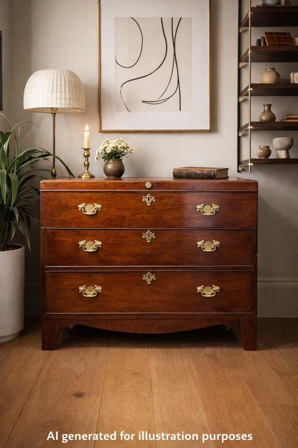 Antique Chest Of Drawers Georgian Mahogany Mule Chest Blanket Box Storage