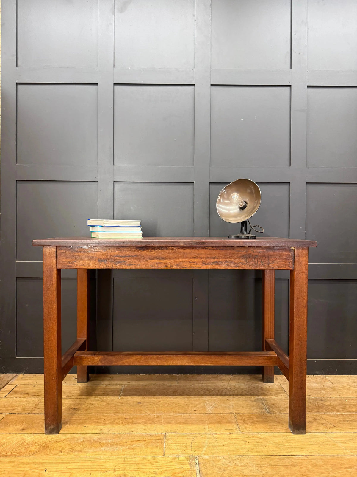 Vintage School Lab Bench Iroko Top Beech Frame Kitchen Island Prep Table Desk RUSTIC WAREHOUSE NORFOLK