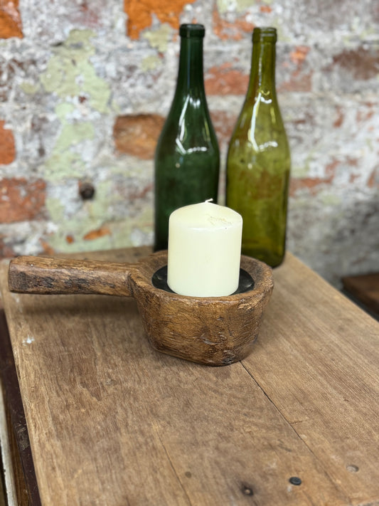Rustic Wooden Candle Holder / Church Candle Stand / Reclaimed Farmhouse Decor RR