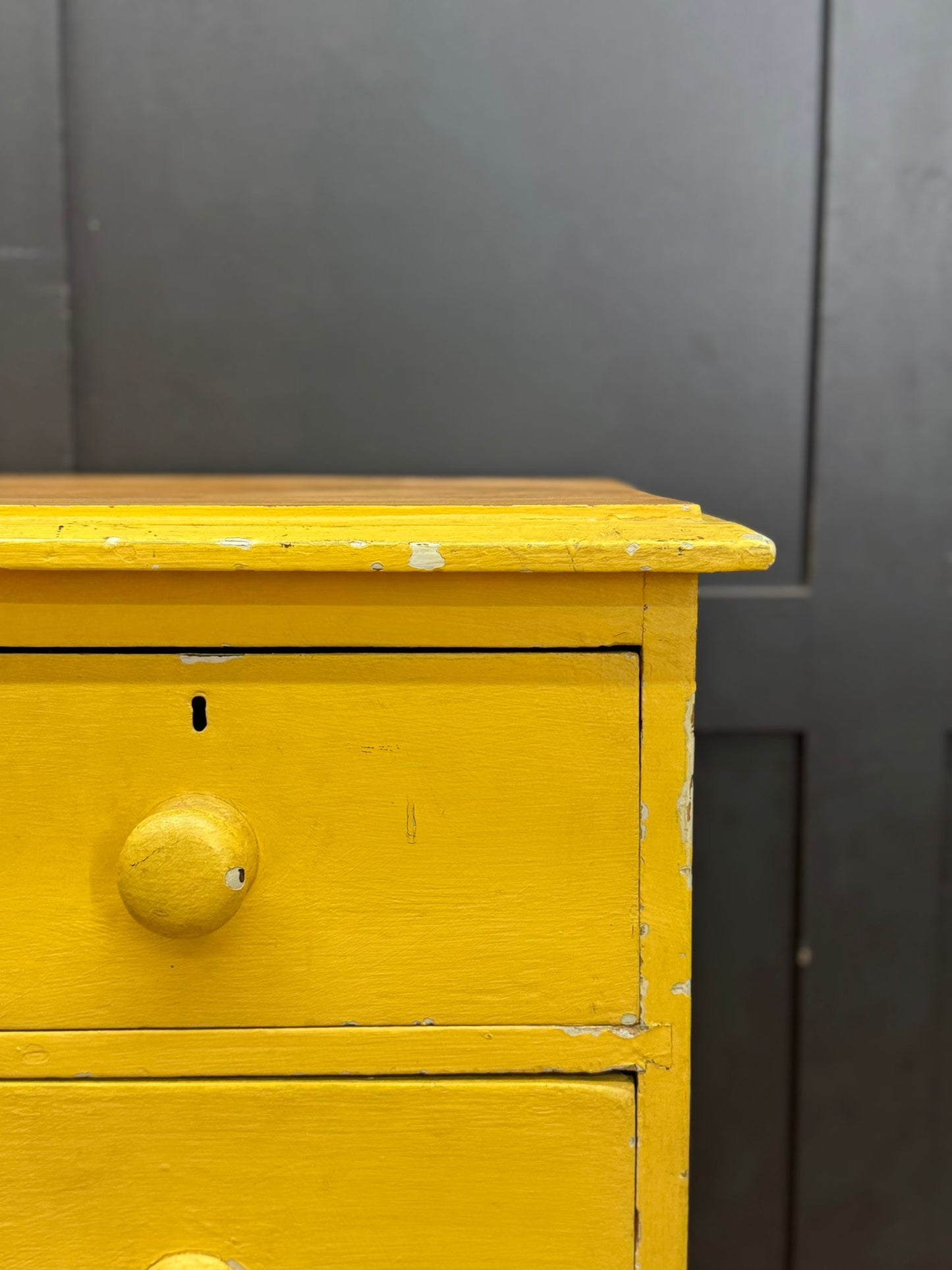 Antique Yellow Pine Chest of Drawers  – Farmhouse Bedroom Storage -Sink Stand