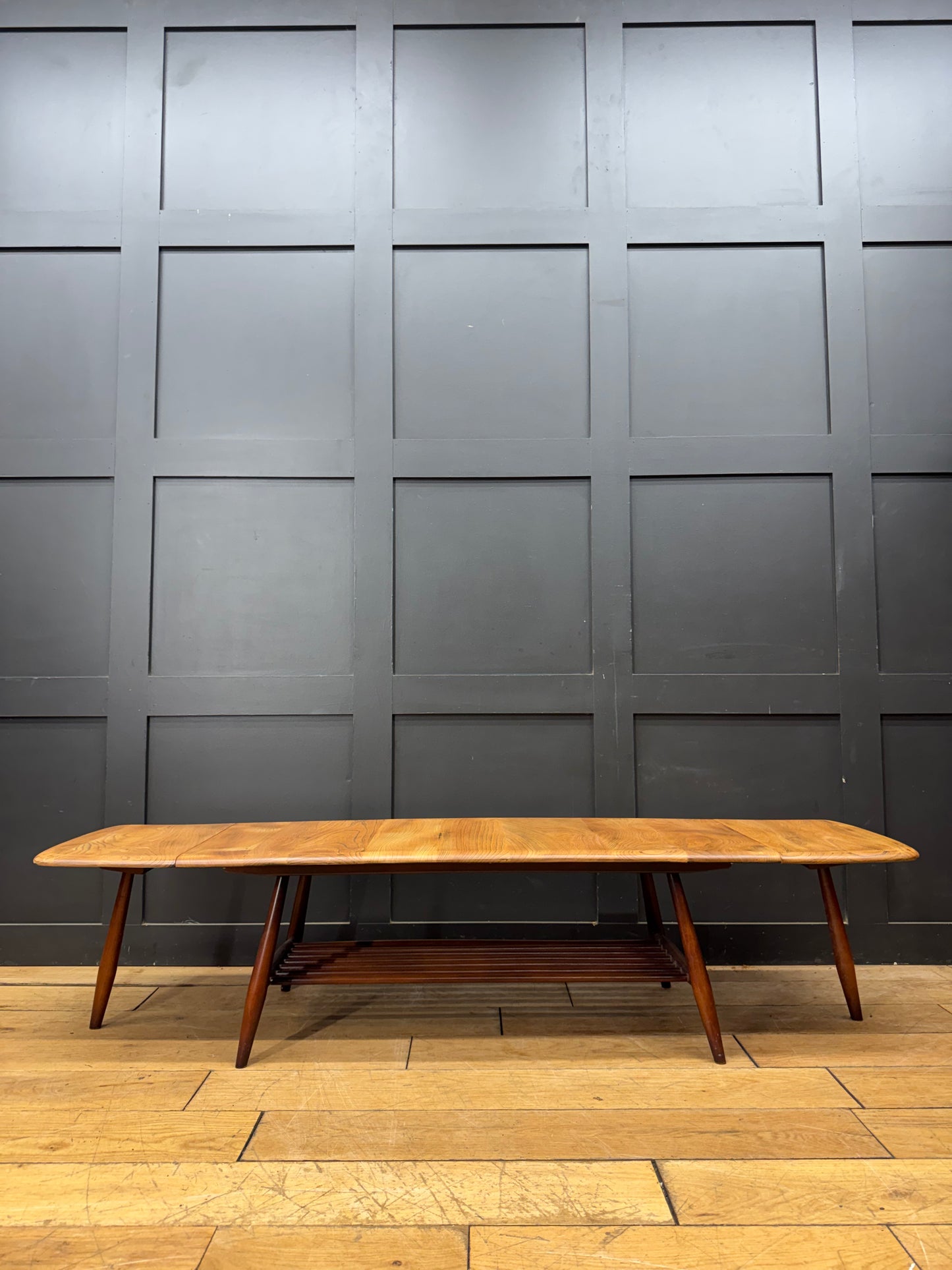 Ercol Model 456 Elm Drop Leaf Coffee Table / Mid Century / Supper Table