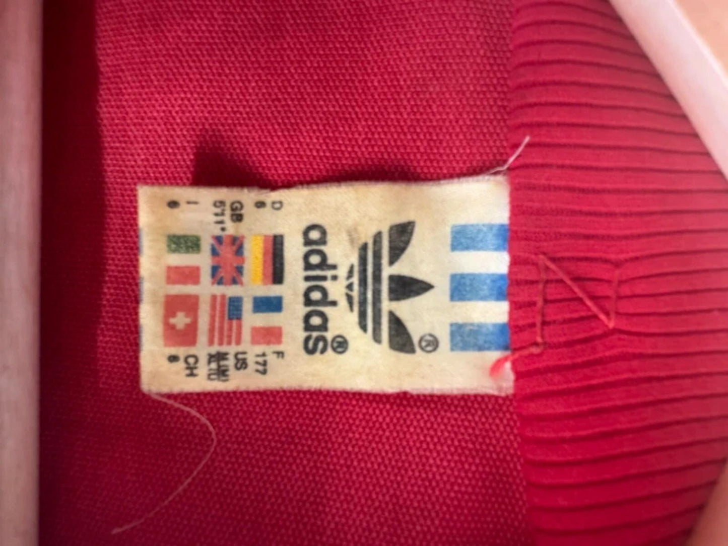 Vintage Adidas Tracksuit Top Jacket Made In Yugoslavia 70s 80s Large #348