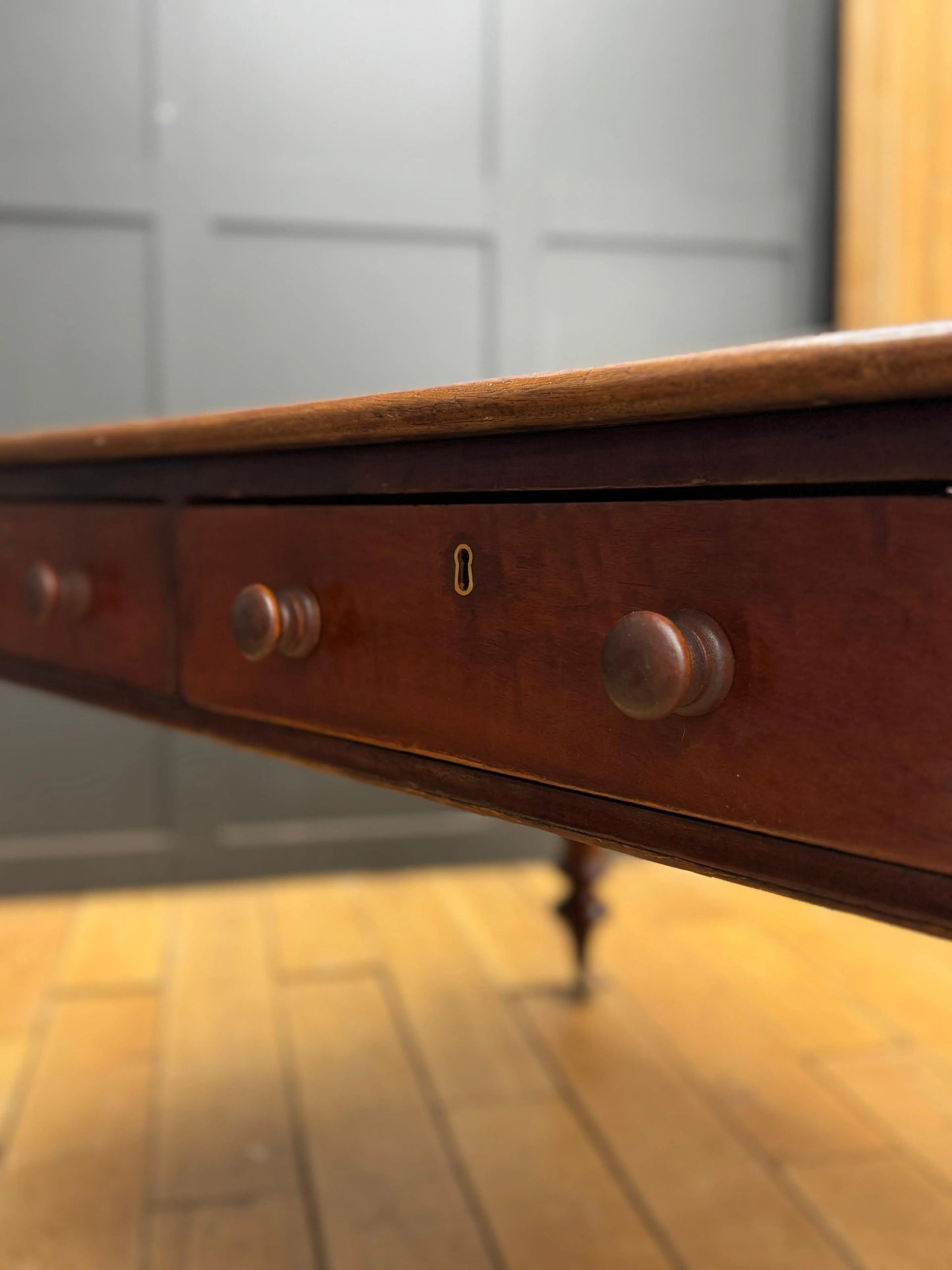 Antique Victorian Mahogany Library Table Desk Kitchen Dining Table With Drawers RUSTIC WAREHOUSE NORFOLK