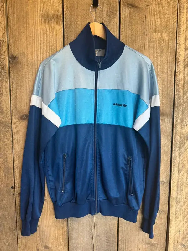 Vintage Adidas West Germany Tracksuit Top Jacket 70s 80s Opti Zip Rare Large 400