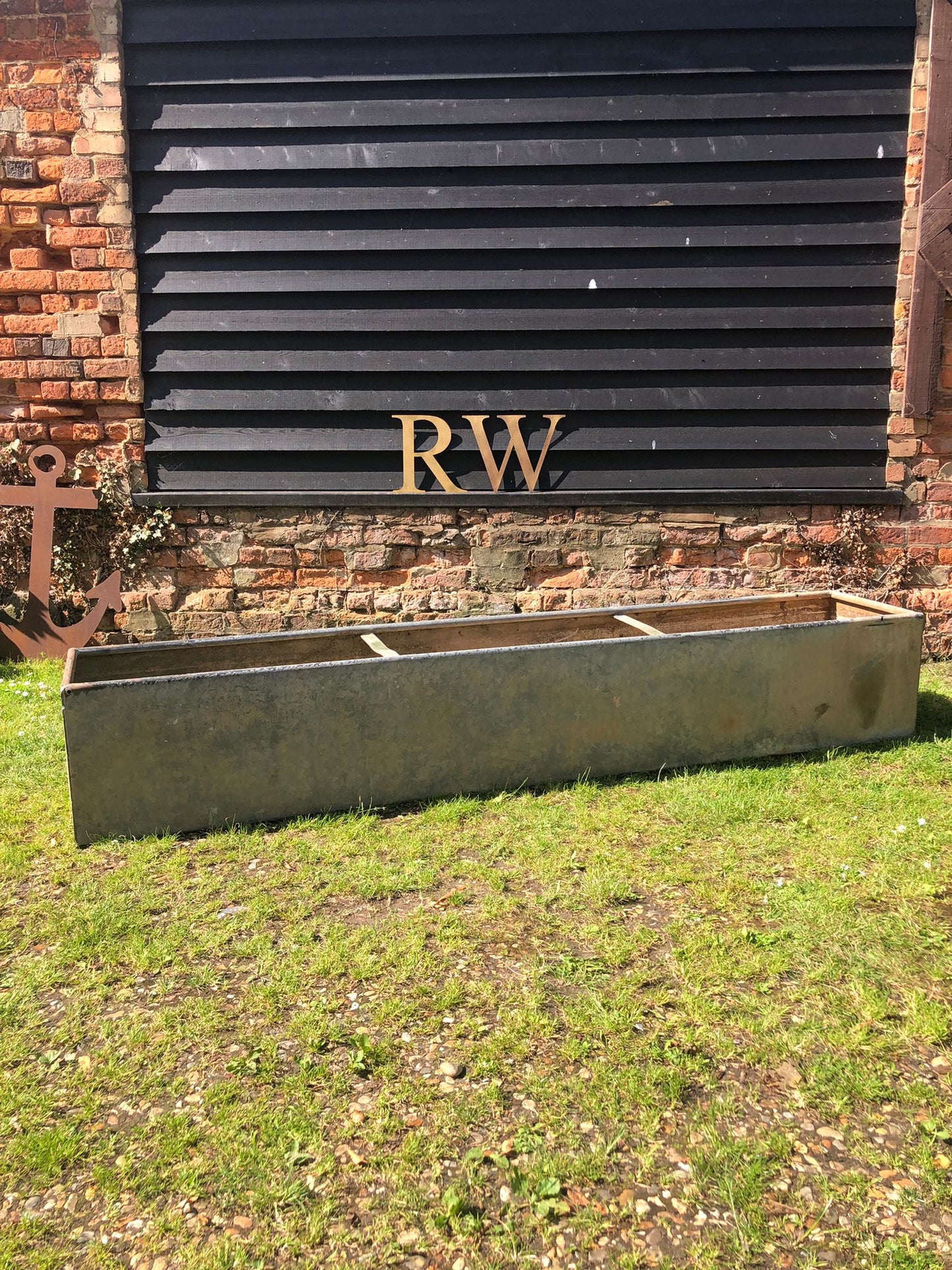 Vintage Galvanised Trough Planter / Herb Garden /Raised Bed Pond /Plant Pot F