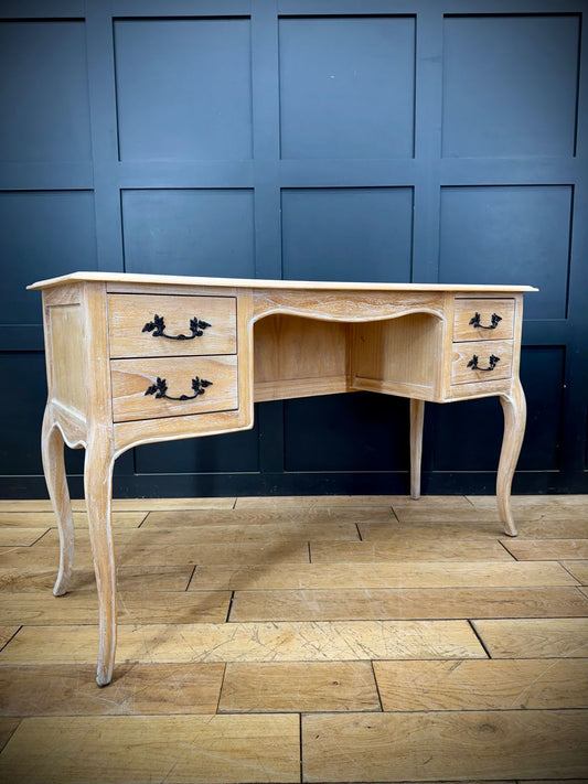 Limed Hardwood Dressing Table Desk – Side Table Console Preloved