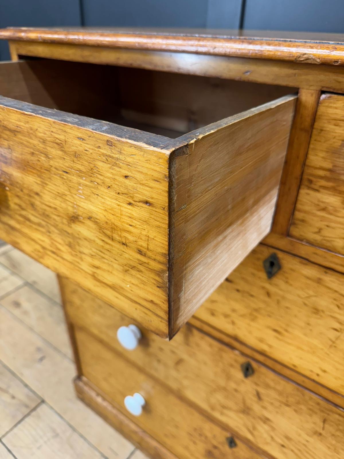 Antique Pine Chest of Drawers Victorian Country House Storage