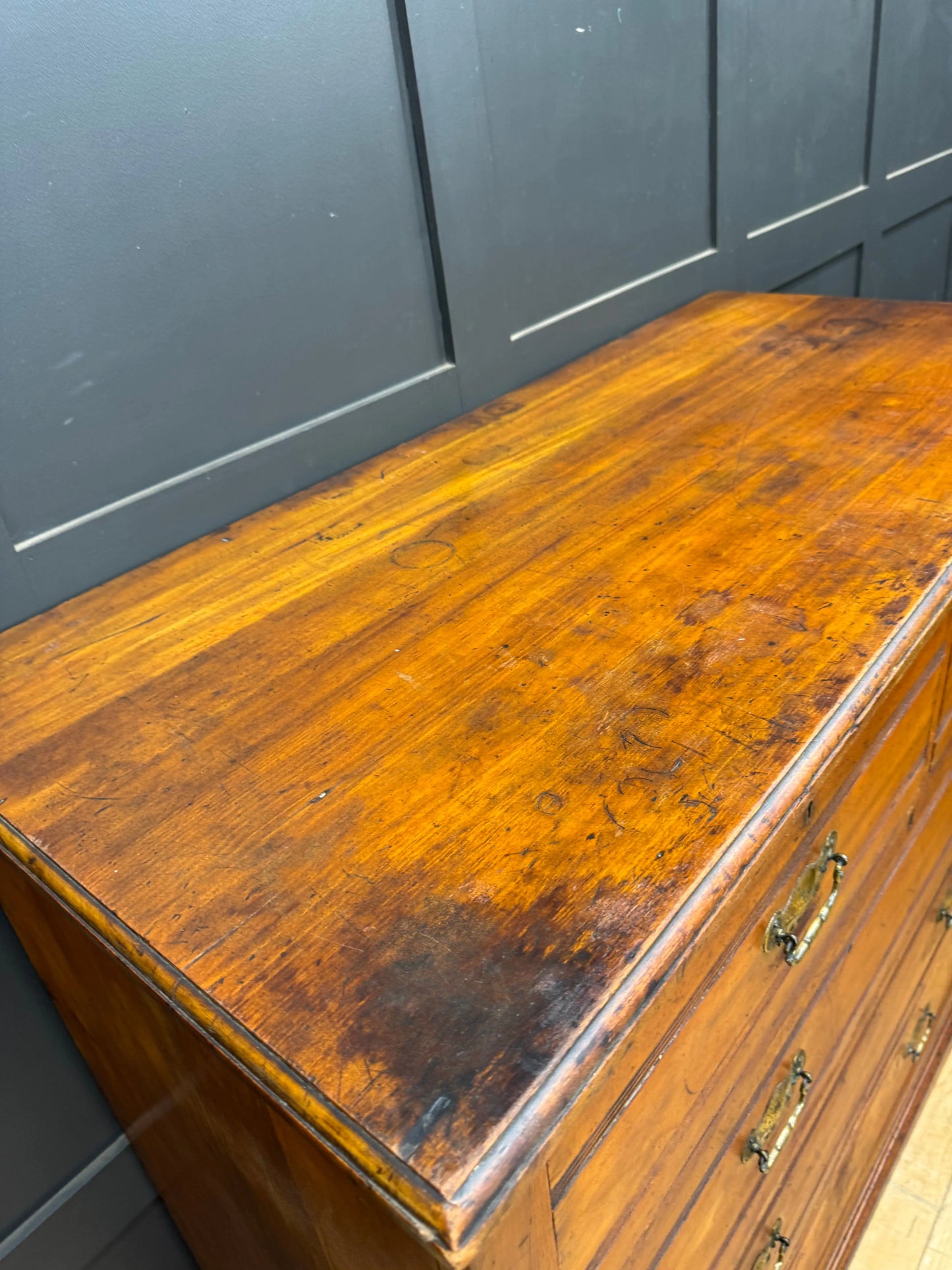 Antique Large Walnut Chest of Drawers Bedroom Storage Furniture Country House RUSTIC WAREHOUSE NORFOLK