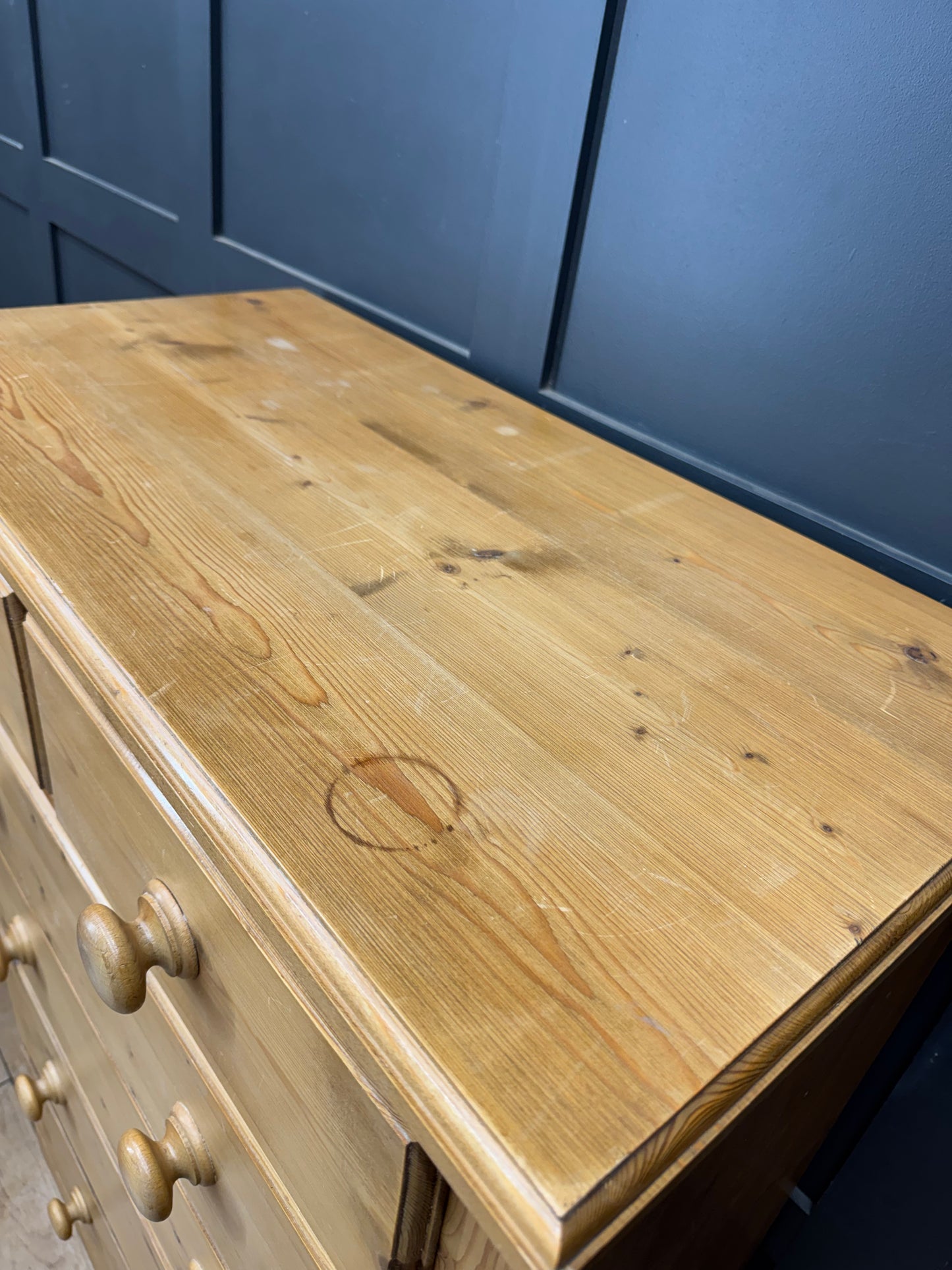 Pine Chest of Drawers Tallboy Bedroom Storage Furniture Vintage Style