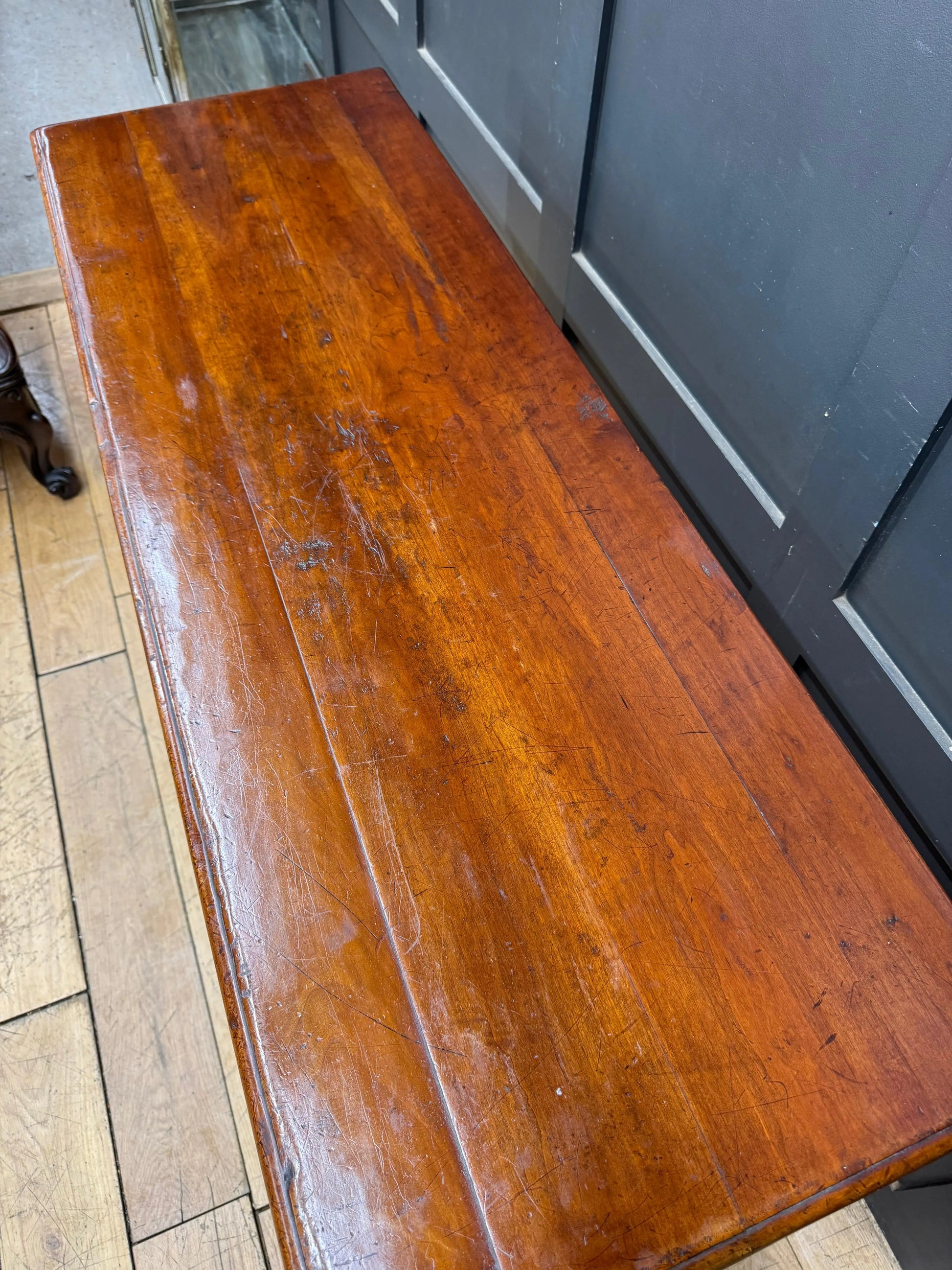 Antique Cherry Wood Dresser Base Console Sideboard Table 2 Drawer Pot Board RUSTIC WAREHOUSE NORFOLK