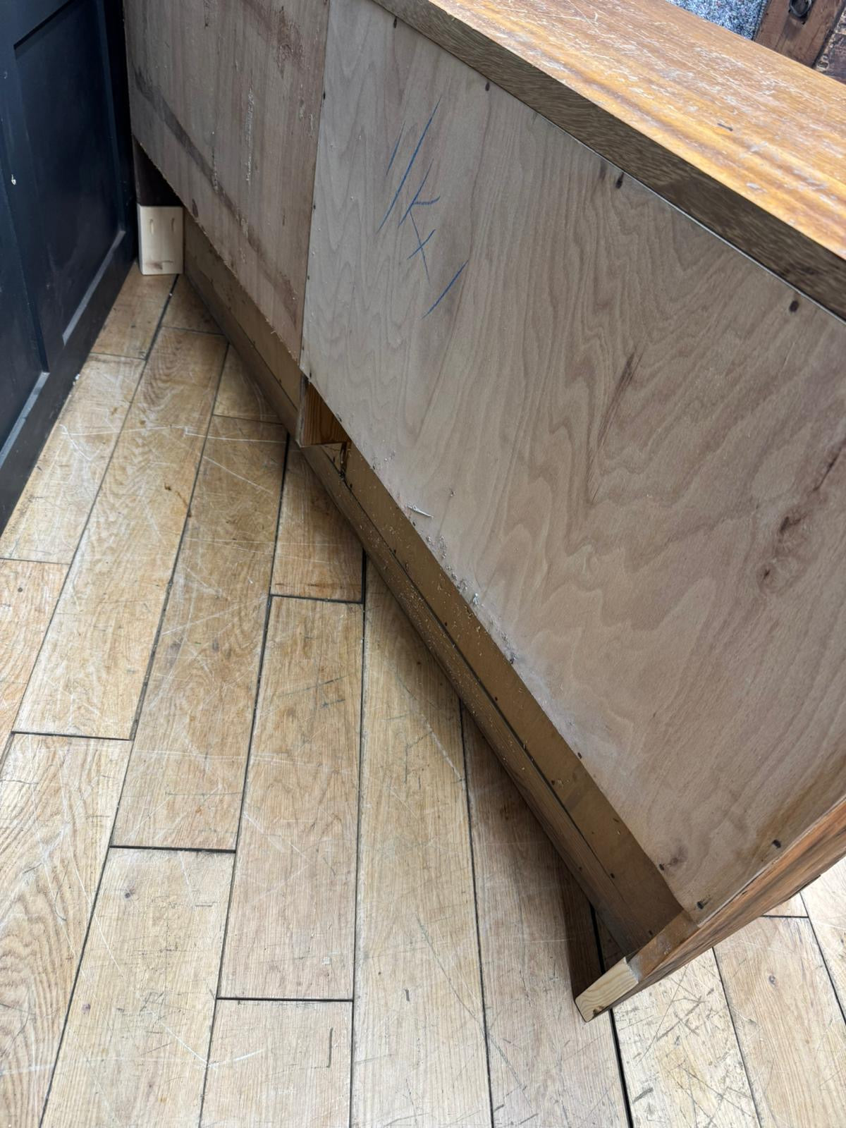 Vintage School Science Cupboard Iroko Top Industrial Mid Century Sideboard