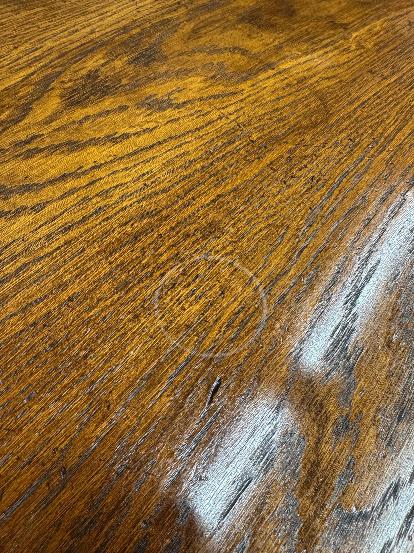 Large Vintage Oak Extending Refectory Dining Kitchen Table with Draw Leaf 275cm