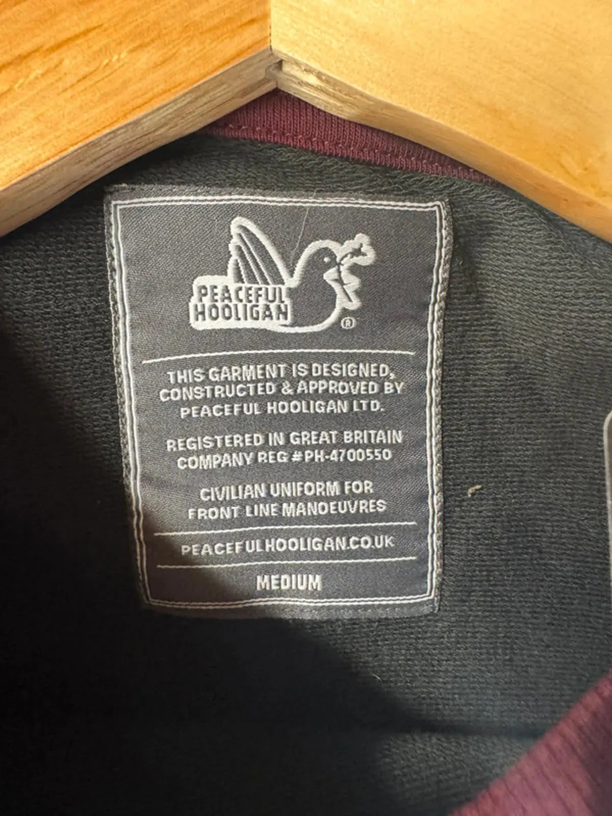 Peaceful Hooligan Men’s Jumper Top Brand New Medium Peaceful Hooligan