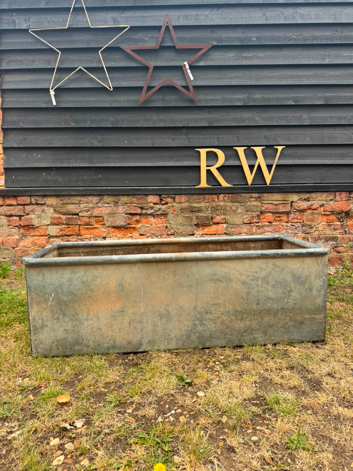 Rustic Galvanised Trough Garden Planter /  Raised Bed Flower Plant Tree Pot T7