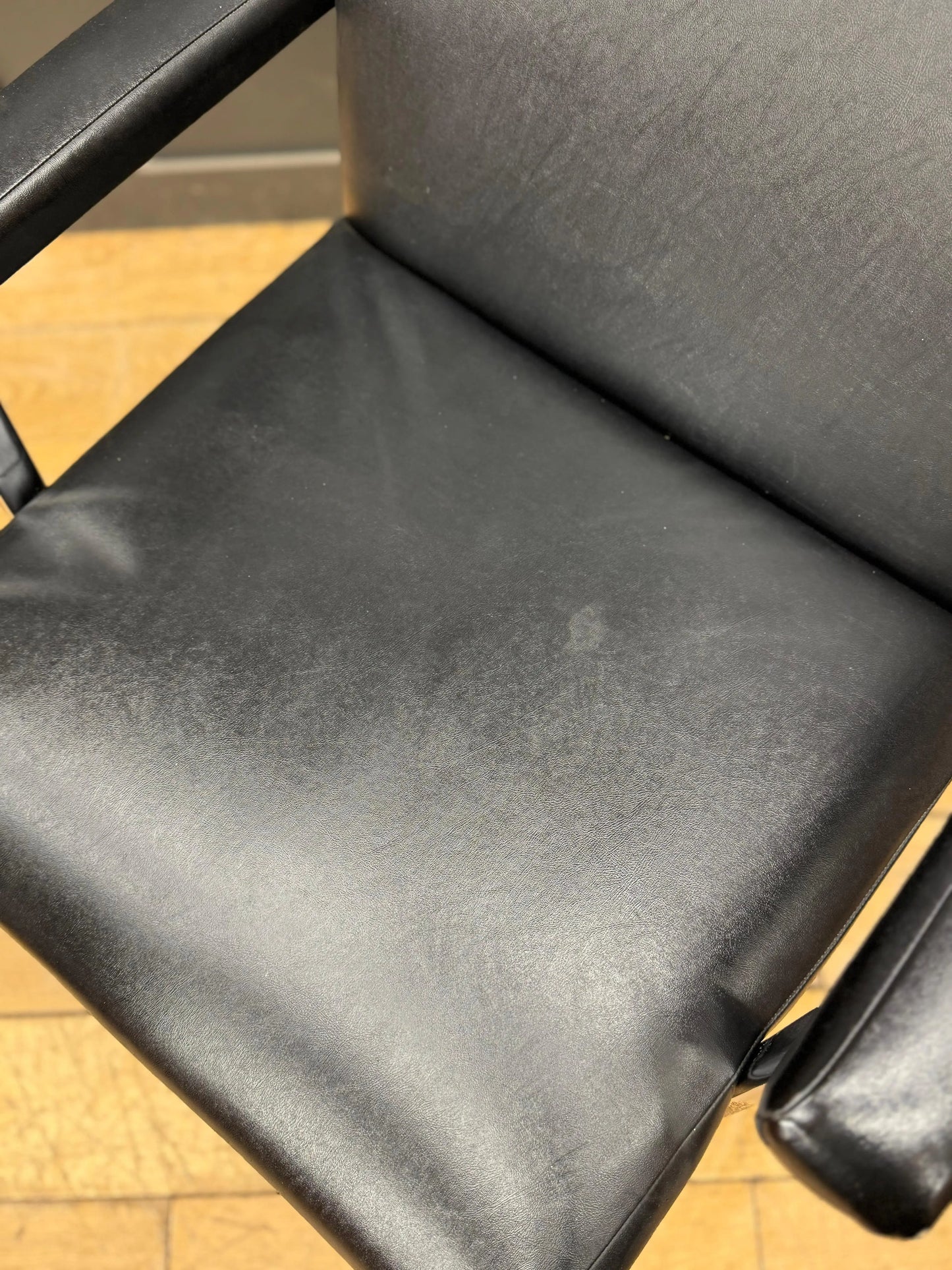 Vintage Black Swivel Desk Office Chair Mid Century Industrial Armchair RUSTIC WAREHOUSE NORFOLK