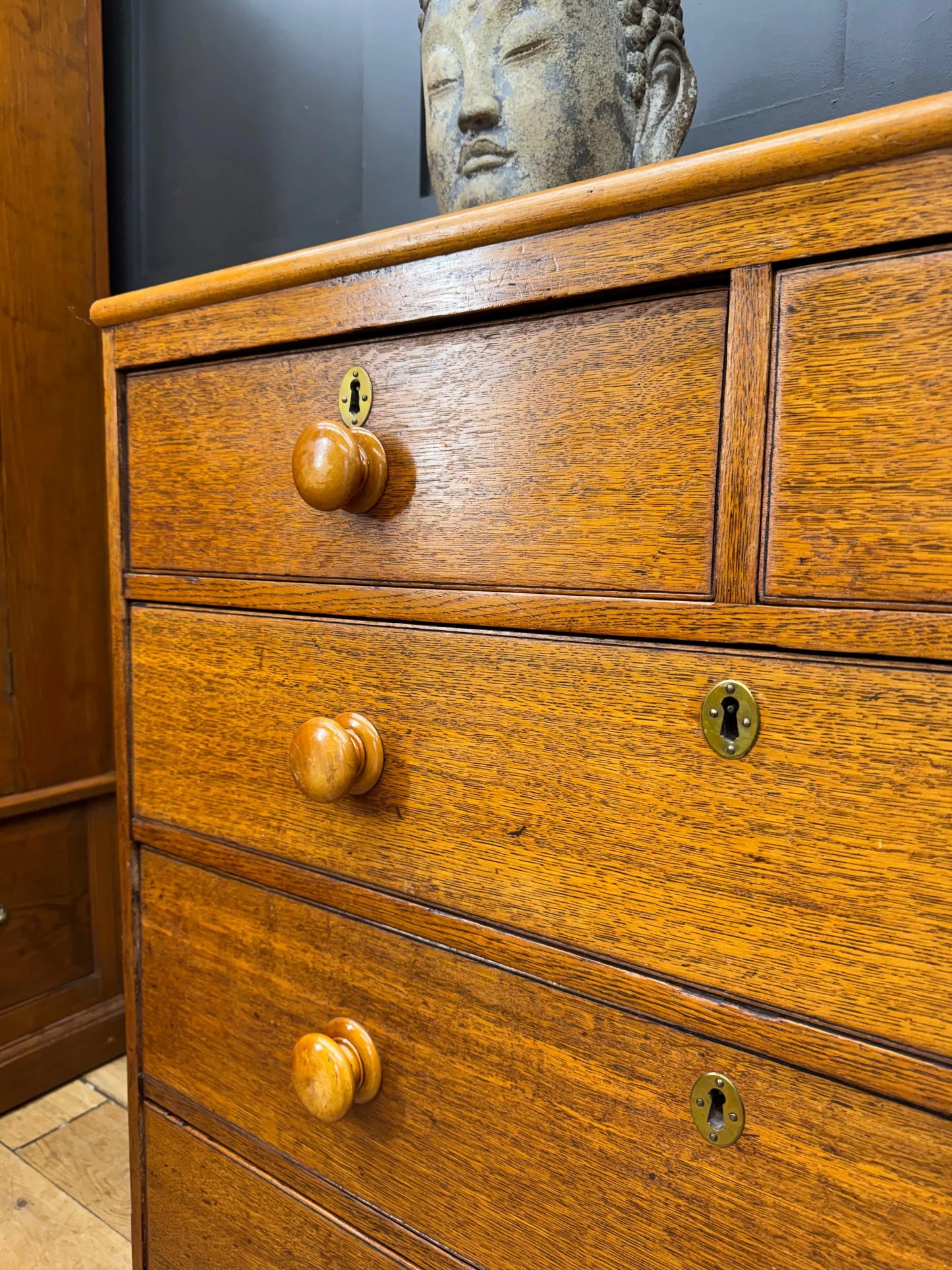 Antique Solid Oak Chest of Drawers Bedroom Storage Furniture Drawers RUSTIC WAREHOUSE NORFOLK