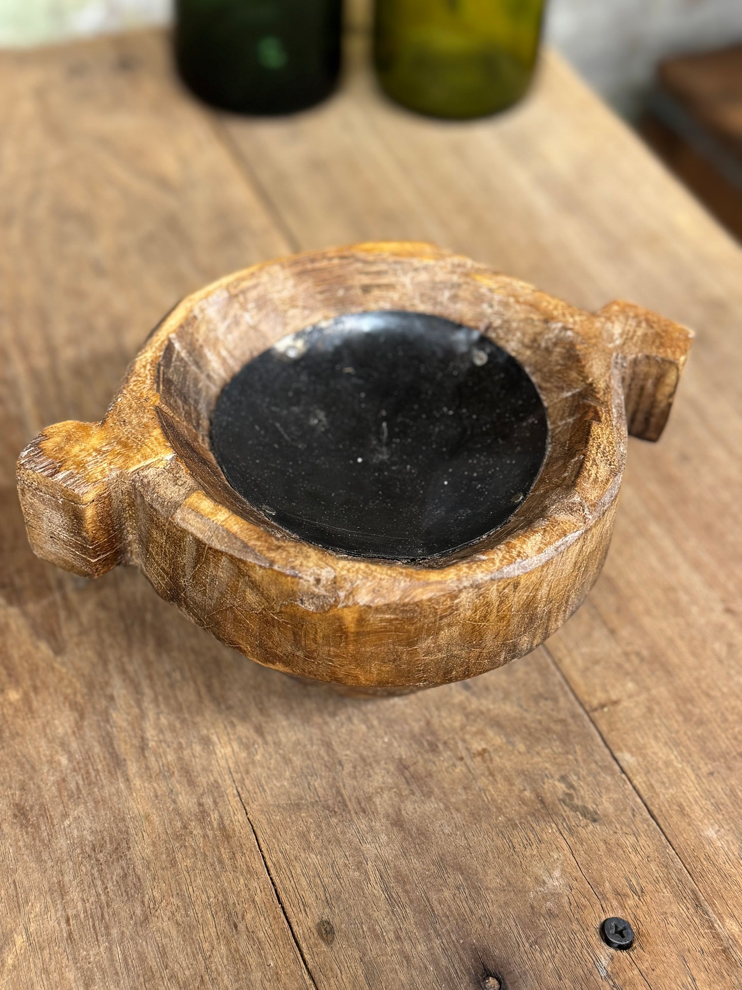 Rustic Wooden Candle Holder / Church Candle Stand / Reclaimed Farmhouse Decor NN