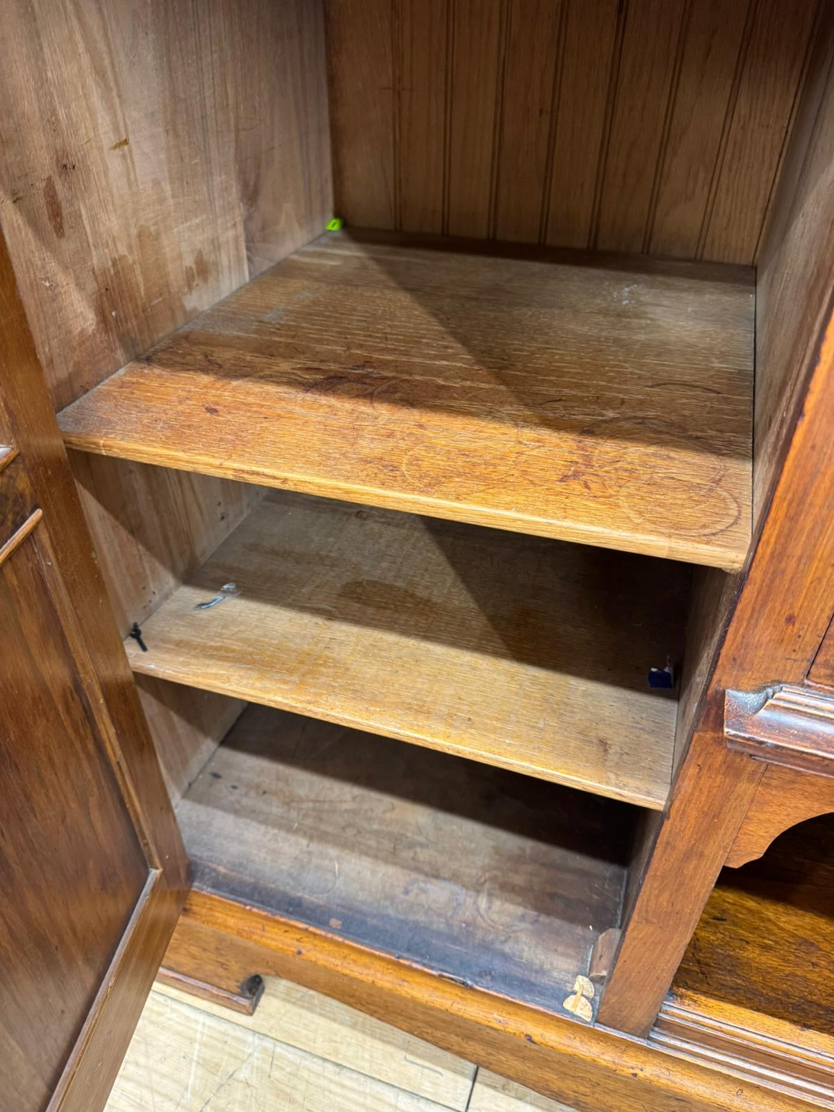 Antique Walnut Sideboard – Art Nouveau Cabinet with Drawers Cupboard TV Unit