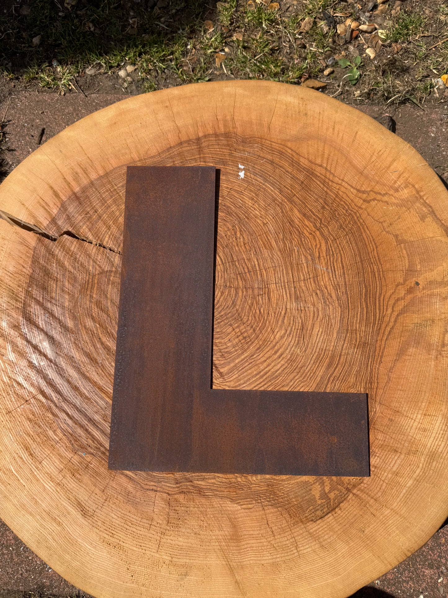 12" Rusty Fat Font Metal Letters A-Z 0-9.