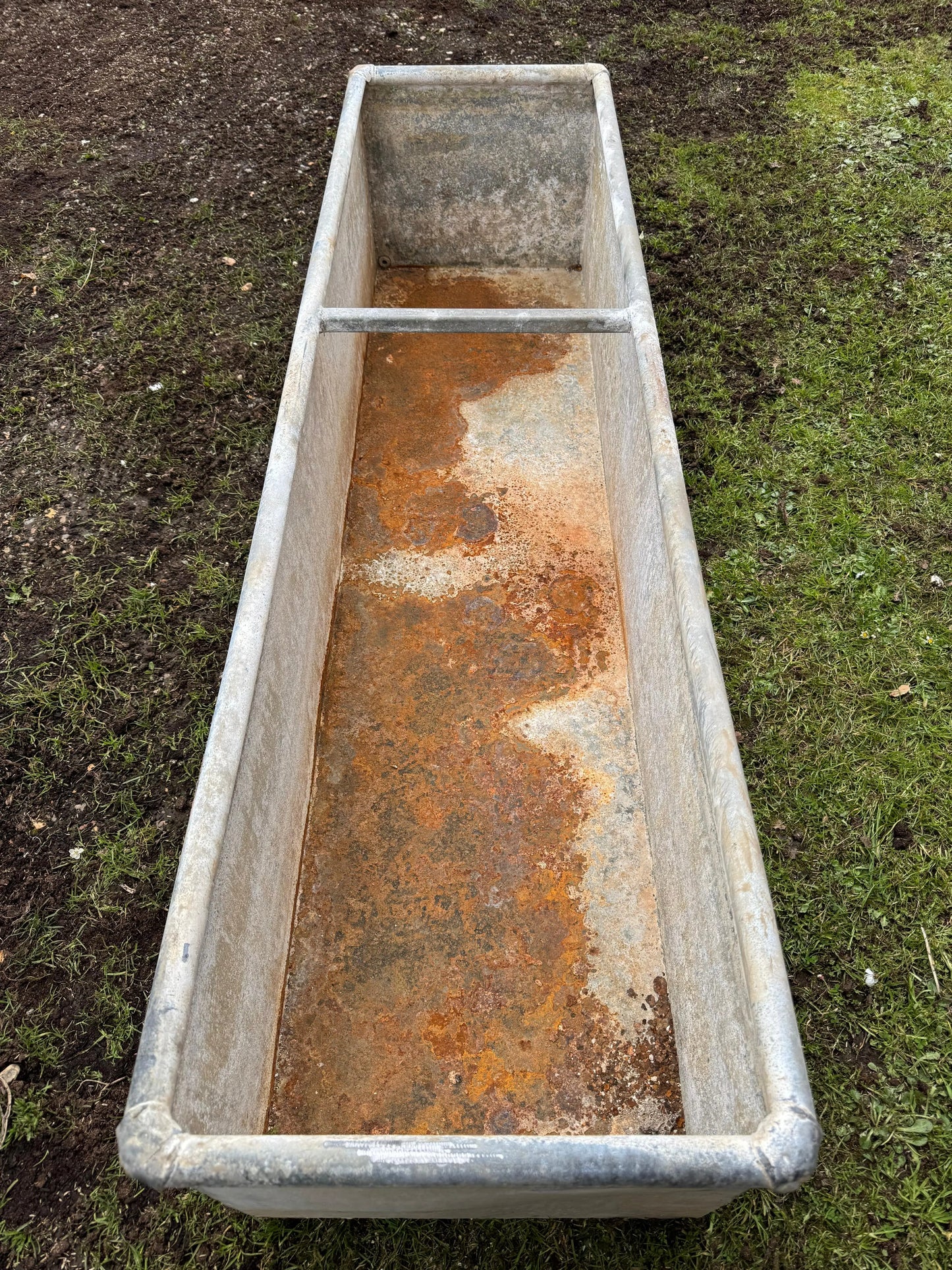 Reclaimed Galvanised Trough Large Garden Planter /  Raised Flower Bed Plant Tree Pot Y1 RUSTIC WAREHOUSE NORFOLK